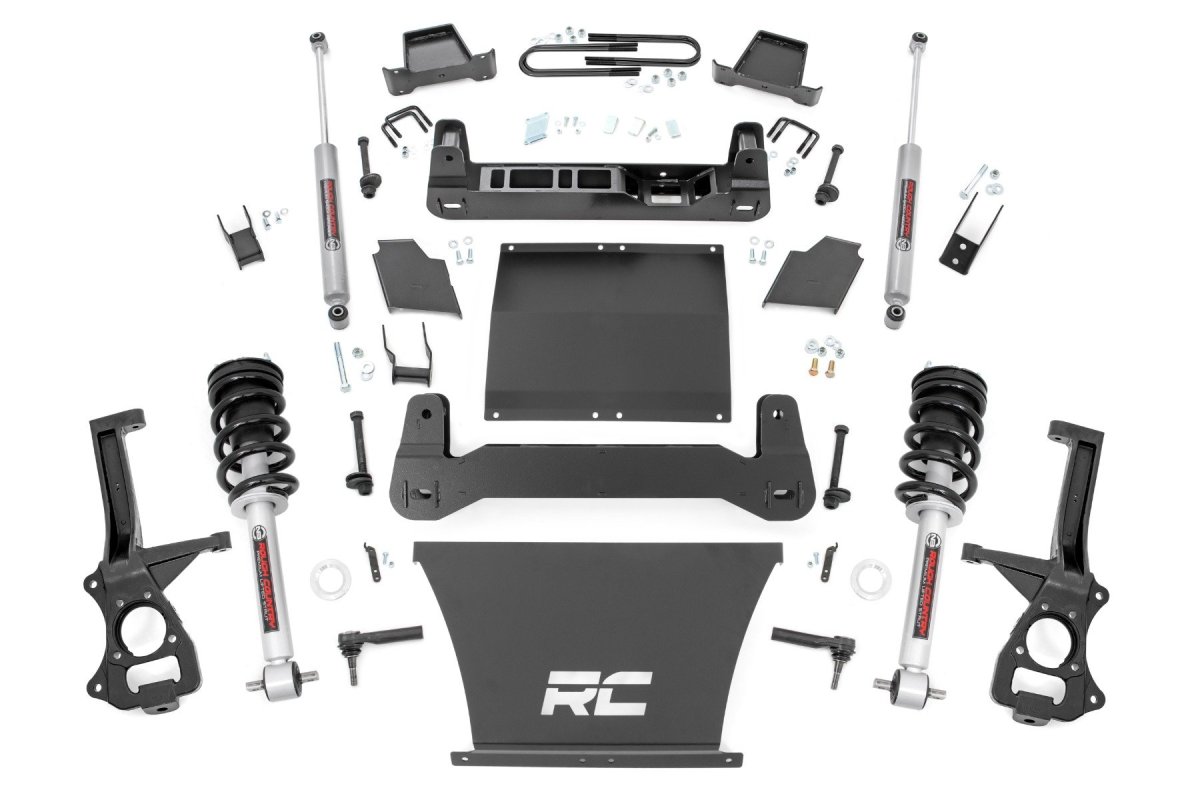GMC Sierra 1500 Suspension Lift Kit - Rough Country - 4 Inch Lift Kit | AT4/Trailboss | N3 Struts - 2025+